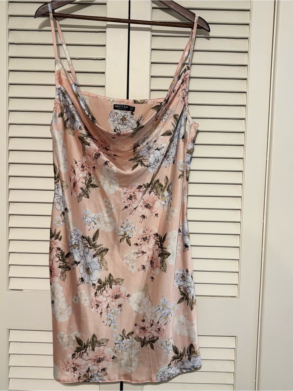 Nasty Gal Blush Pink Floral Slip Dress